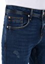thumb-Straight Fit Erkek İndigo Denim Jean Pantolon