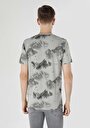 thumb-Regular Fit Yuvarlak Yaka Baskılı Erkek Gri Kısa Kol Tişört