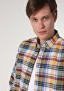 thumb-Regular Fit Shirt Neck Ekoseli Erkek Çok Renkli Uzun Kol Gömlek