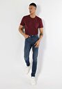 thumb-Skinny Fit Düşük Bel Dar Paça Erkek İndigo Jean Pantolon