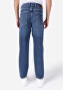 thumb-Loose Straight Fit Orta Bel Düz Paça Erkek İndigo Jean Pantolon