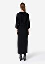 thumb-Regular Fit  Kadın Siyah Uzun Kol Elbise