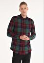 thumb-Regular Fit Shirt Neck Ekoseli Erkek Çok Renkli Uzun Kol Gömlek