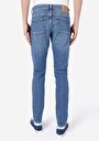 thumb-Slim Fit Düşük Bel Dar Paça Fermuarlı Erkek Mid İndigo Denim Jean Pantolon
