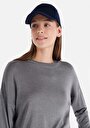 thumb-Regular Fit Yuvarlak Yaka Düz Kadın Gri Kazak