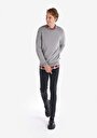 thumb-Regular Fit Yuvarlak Yaka Jakarlı Erkek Antrasit Kazak