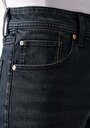 thumb-Straight Fit Düşük Bel Düz Paça Erkek Blue Black Denim Jean Şort