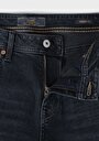 thumb-Straight Fit Düşük Bel Düz Paça Erkek Blue Black Denim Jean Şort