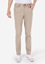 thumb-Astarsız Straight Fit Orta Bel Düz Paça Erkek Bej Pantolon