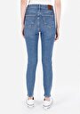 thumb-Skinny Fit Kadın İndigo Denim Jean Pantolon