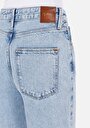 thumb-Straight Fit Yüksek Bel Düz Paça Kadın İndigo Denim Jean Pantolon