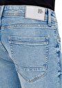 thumb-Straight Fit Düşük Bel Erkek Light İndigo Denim Cepli Jean Şort