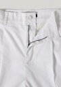 thumb-Regular Fit Yüksel Bel  Kadın Beyaz Şort