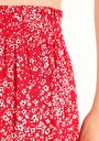 thumb-Mini Skirt Çiçekli  Kadın Kirmizi Etek