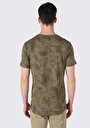 thumb-Regular Fit Yuvarlak Yaka Baskılı Erkek Yeşil Kısa Kol Tişört