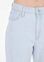 thumb-Regular Fit Orta Bel Bootcut Kadın Cepli İndigo Jean Pantolon