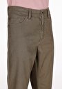 thumb-Regular Fit Orta Bel Uzun Paça Erkek Yeşil  Pantolon