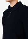 thumb-Regular Fit Polo Yaka  Erkek Lacivert Kazak