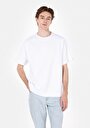 thumb-Comfort Fit Yuvarlak Yaka Düz Erkek Beyaz Kısa Kol Tişört