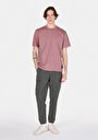 thumb-Comfort Fit Yuvarlak Yaka Düz Erkek Pembe Kısa Kol Tişört