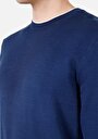 thumb-Regular Fit Yuvarlak Yaka Jakarlı Erkek Lacivert Kazak