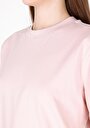 thumb-Regular Fit Yuvarlak Yaka Düz Kadın Pembe Kısa Kol Tişört