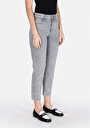 thumb-Mom Fit   Kadın Gri Jean Pantolon