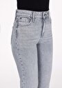 thumb-Mom Fit   Kadın Gri Jean Pantolon