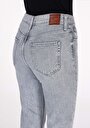 thumb-Mom Fit   Kadın Gri Jean Pantolon