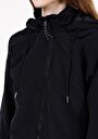 thumb-Regular Fit     Kadın Siyah Yağmurluk