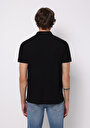 thumb-Regular Fit Polo Yaka Düz Pamuklu Erkek Siyah Kısa Kol Tişört