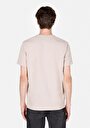 thumb-Regular Fit Yuvarlak Yaka Düz Erkek Bej Kısa Kol Tişört