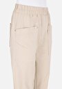 thumb-Regular Fit Düşük Bel Düz Paça Kadın Bej  Pantolon