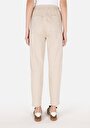 thumb-Regular Fit Düşük Bel Düz Paça Kadın Bej  Pantolon