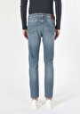 thumb-Skinny Fit Yüksel Bel Dar Paça Erkek İndigo Jean Pantolon