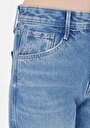 thumb-Straight Fit Yüksek Bel Düz Paça Kadın Denim Jean Fermuarlı Pantolon