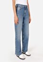 thumb-Straight Fit Kadın Pamuklu Denim Jean Pantolon