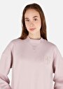 thumb-Regular Fit Yuvarlak Yaka  Kadın Pembe Sweatshirt