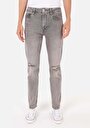 thumb-Slım Straıght   Erkek Gri Jean Pantolon