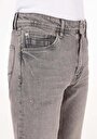 thumb-Slım Straıght   Erkek Gri Jean Pantolon