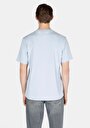thumb-Comfort Fit Yuvarlak Yaka Düz Erkek Mavi Pamuk Kısa Kol Tişört