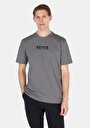 thumb-Comfort Fit Yuvarlak Yaka Düz Erkek Antrasit Kısa Kol Tişört