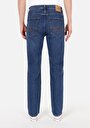 thumb-Regular Fit Orta Bel Düz Paça Erkek İndigo Jean Pantolon