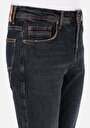 thumb-Regular Fit Orta Bel Daralan Paça Erkek İndigo Jean Pantolon