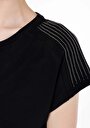 thumb-Regular Fit Yuvarlak Yaka  Kadın Siyah Kısa Kol Tişört