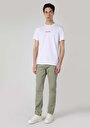 thumb-Regular Fit Yuvarlak Yaka Baskılı Erkek Beyaz Kısa Kol Tişört
