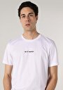 thumb-Regular Fit Yuvarlak Yaka Baskılı Erkek Beyaz Kısa Kol Tişört