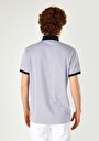 thumb-Regular Fit Polo Yaka Jakarlı Erkek Gri Kısa Kol Tişört