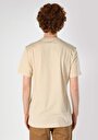 thumb-Regular Fit Yuvarlak Yaka  Erkek Bej Kısa Kol Tişört
