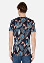 thumb-Regular Fit Yuvarlak Yaka Pamuklu Baskılı Erkek Lacivert Kısa Kol Tişört